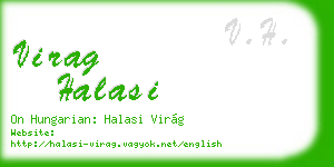 virag halasi business card