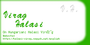 virag halasi business card